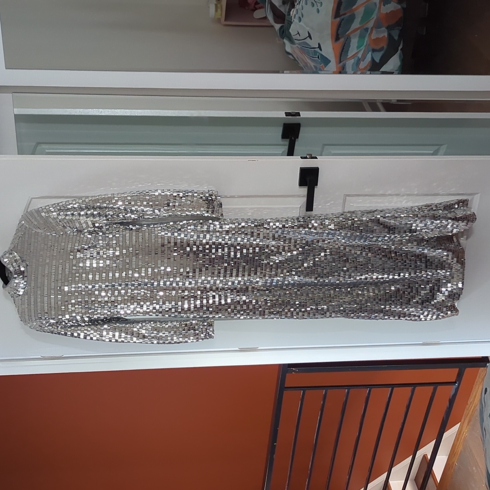 Simon Miller Sequin Sculpty Dress - Satellite Silver